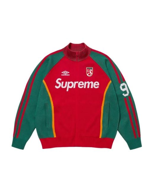 Supreme Red X Umbro Zip-Up Sweatshirt