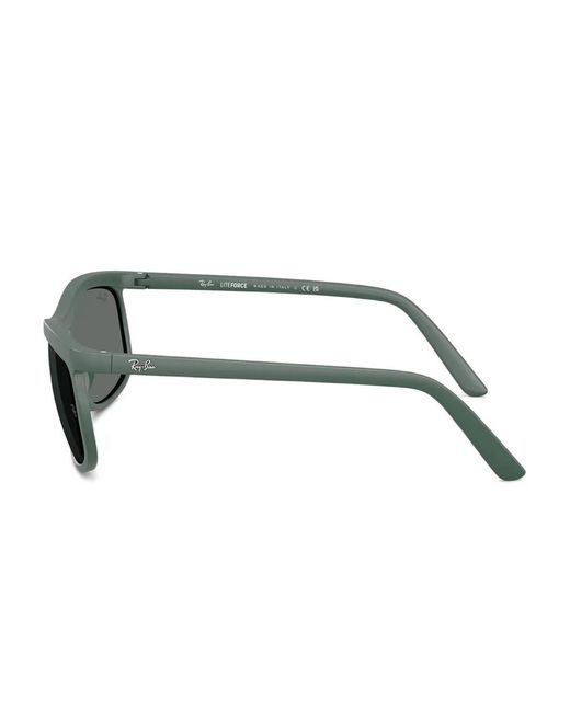 Ray-Ban Gray Rectangle-Frame Sunglasses