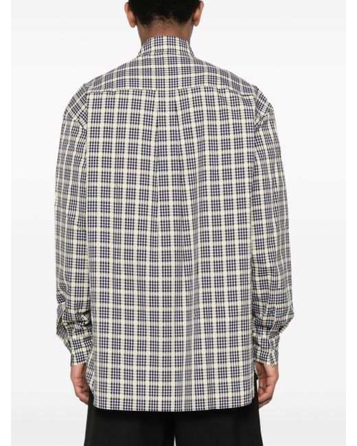 Marni Gray Check-pattern Cotton Shirt for men