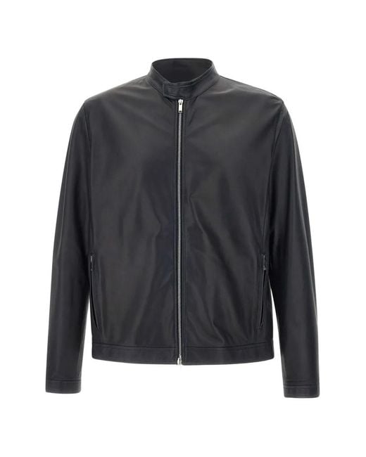 CONCEPT LEATHER Gray Siena Leather Jacket for men