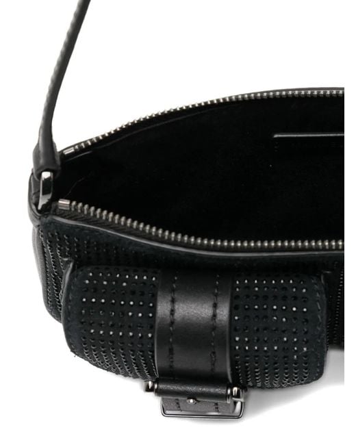 Michael Kors Black Petit Sac Porté Épaule En Daim Zoe