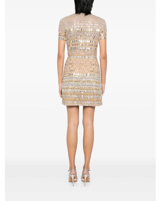 Elie Saab White Bead-Embroidered Dress