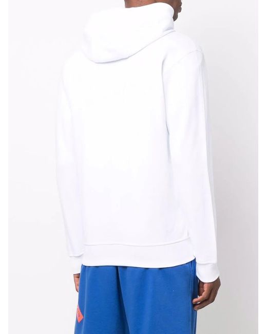 Comme des Garçons White Graphic-Print Drawstring Hoodie for men