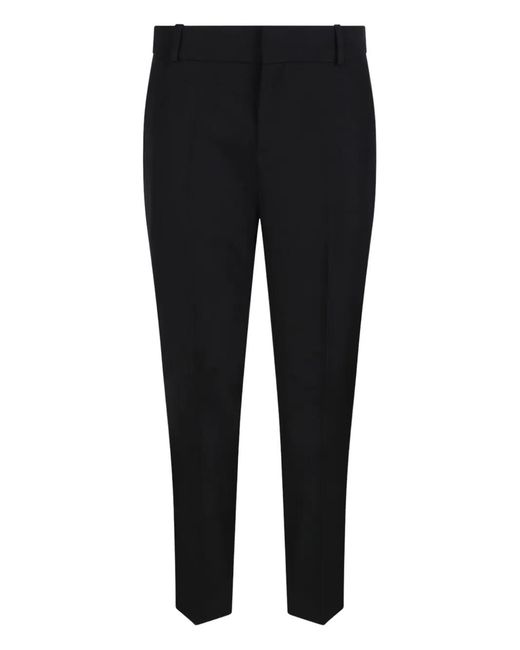 Balmain Black Button-Fastening Wool Trousers for men