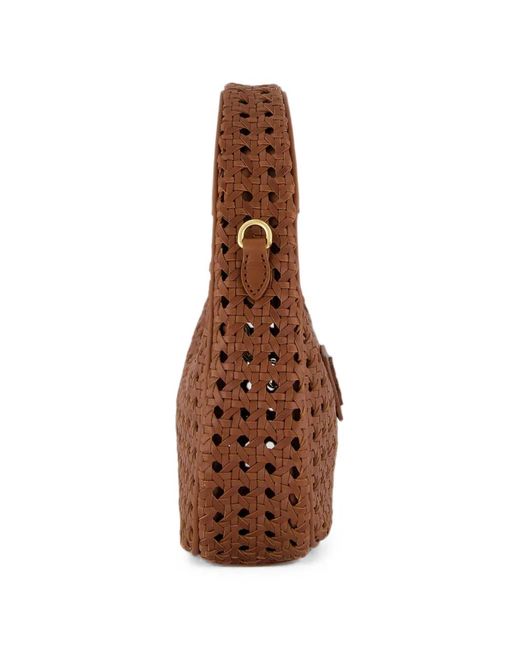 Miu Miu Brown Wander Woven Shoulder Bag