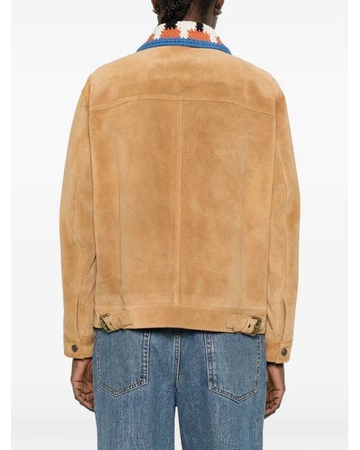 Etro Natural Crocheted Collar Jacket