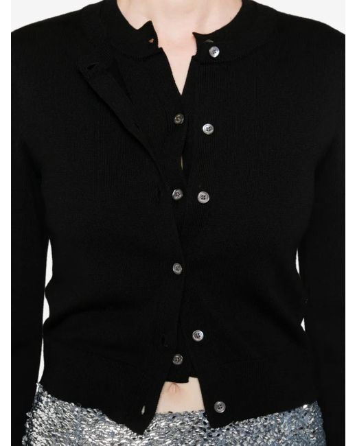 ROKH Black Geknöpfter Cardigan
