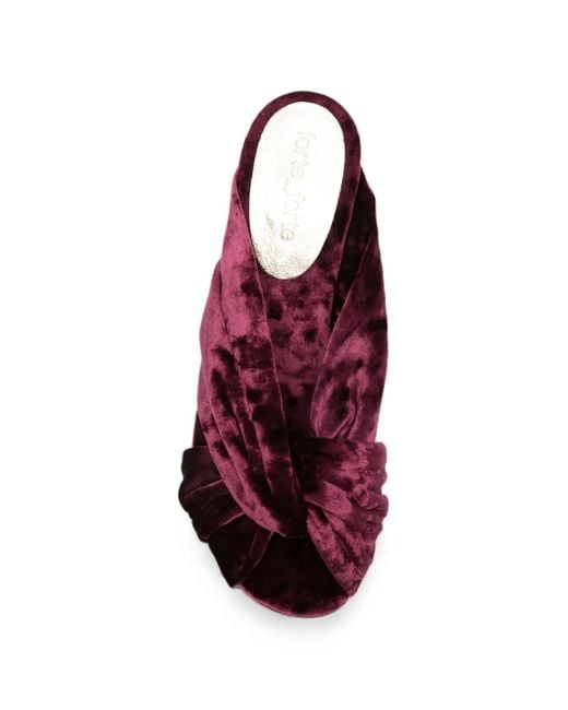Forte_forte Purple Velvet Heeled Sandals