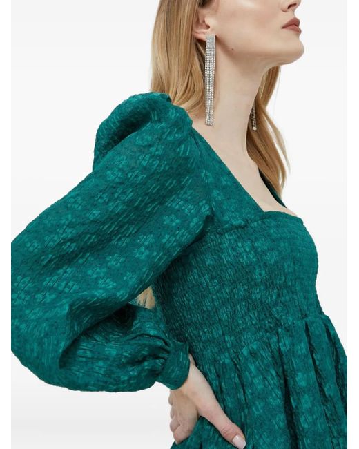 Robe Courte À Manches Bouffantes Custommade• en coloris Green