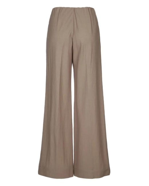 Harris Wharf London Brown Flared Trousers