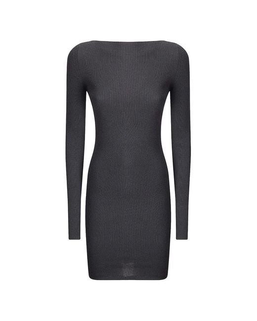 Rick Owens Black Al Open-Back Mini Dress