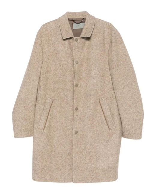 Canali Natural Single-Breasted Coat for men