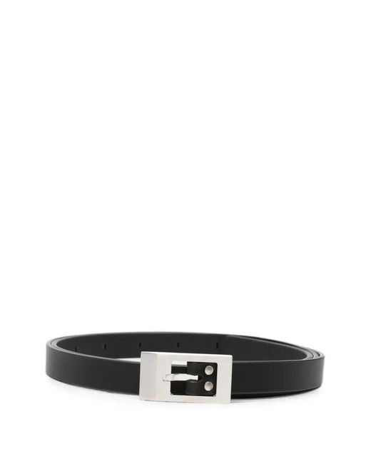 Rick Owens White Leather Belt for men