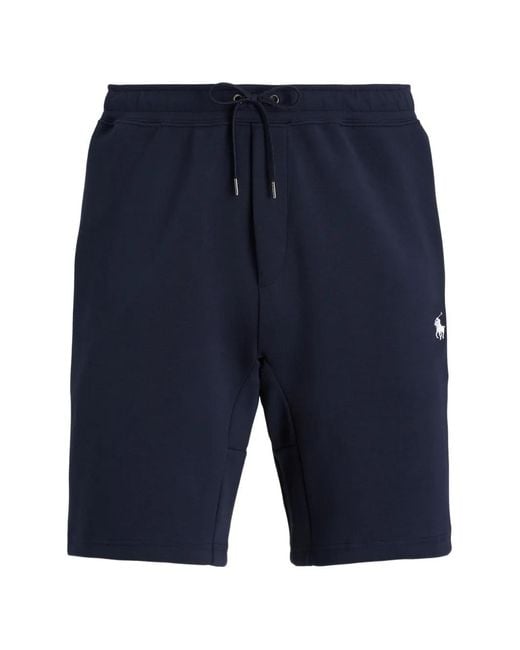Polo Ralph Lauren Blue Logo-Embroidered Drawstring Shorts for men