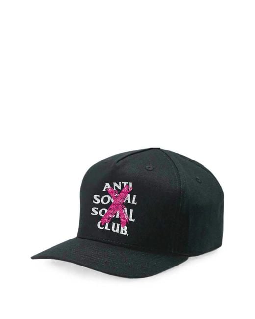 ANTI SOCIAL SOCIAL CLUB Black Cancelled Paint Logo-Print Cap for men