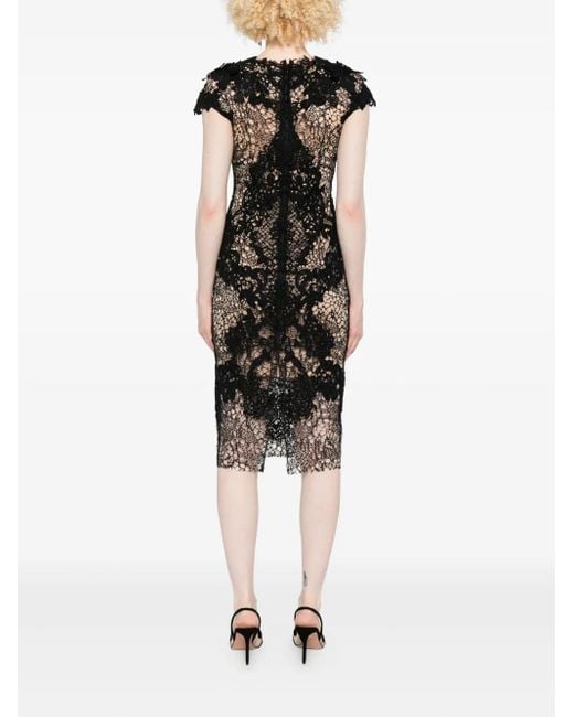 Gemy Maalouf フローラルレース ミニドレス Black
