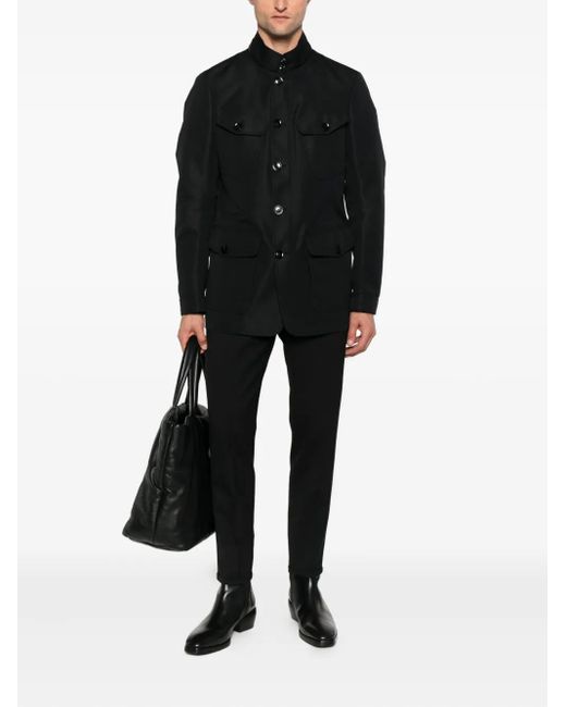 Tom Ford Black Flap-Pocket Jacket for men