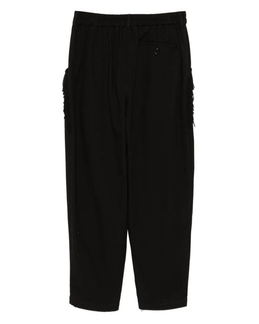 Undercover Black Cotton Tapered Trousers