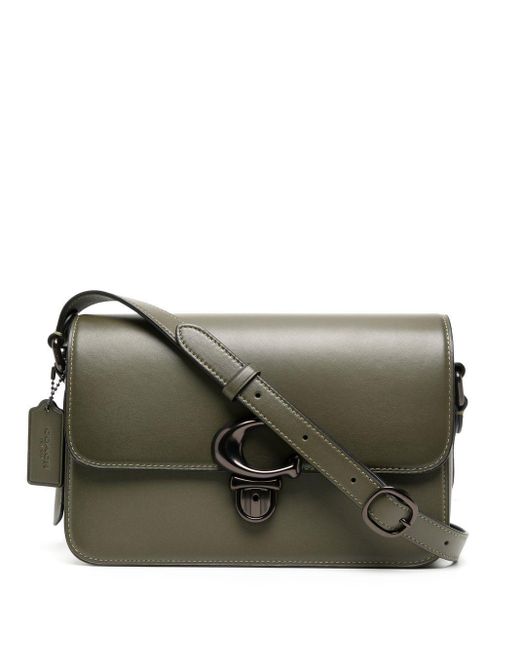 COACH Leather New Studio Shoulder Bag in Green (Gray) Lyst