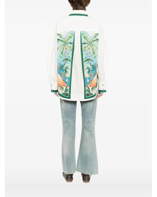 Farm Rio Blue Rio Mosaic Shirt