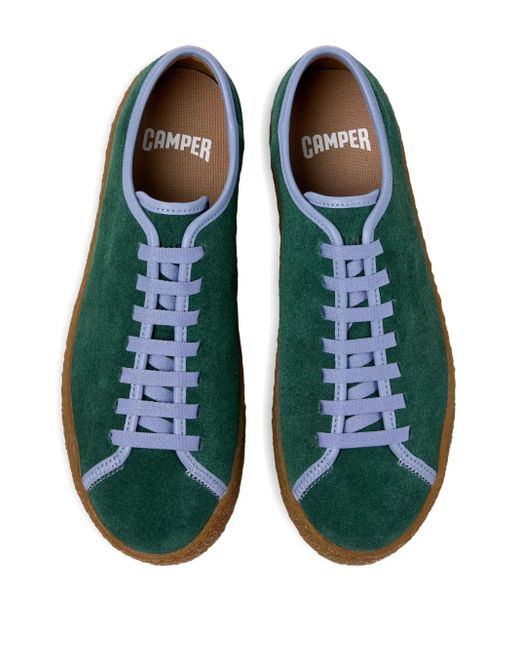 Camper Green Peu Terreno Suede Lace-Up Sneakers for men