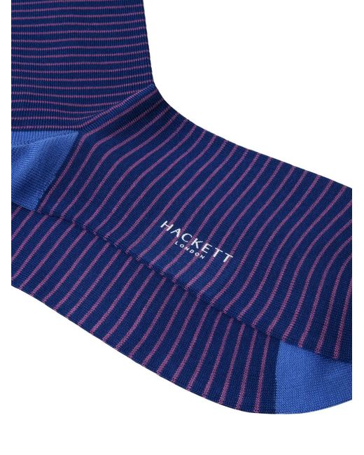 Hackett Blue Jacquard-Stripe Socks for men