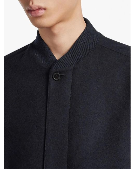 Zegna Blue Oasi Elements Cashmere Bomber Jacket for men