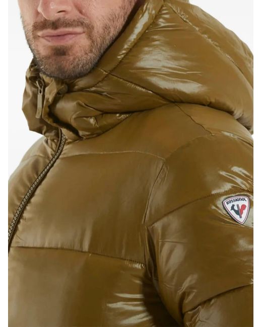 Rossignol Green Hooded Quilted Jacket for men