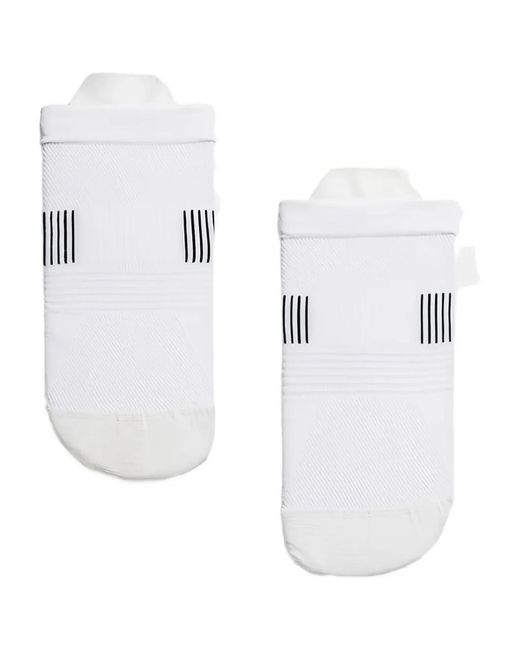On Shoes White Ultralight Low Stripe Socks for men