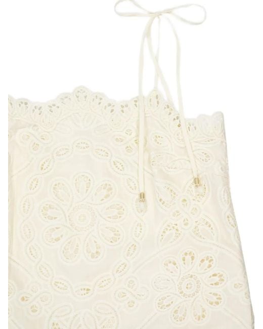 Abito Con Ricamo A Fiori di Zimmermann in White