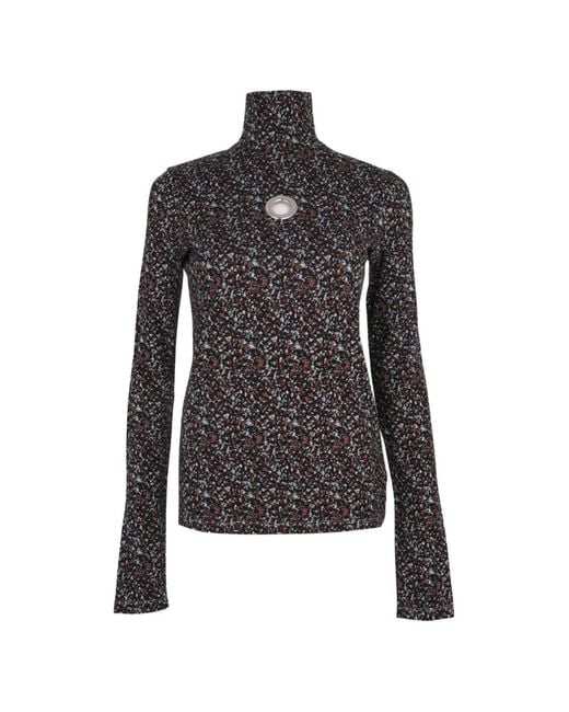 Rabanne Black Long-Sleeved Top
