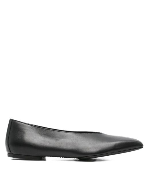 Rick Owens Gray Leather Ballet Flats