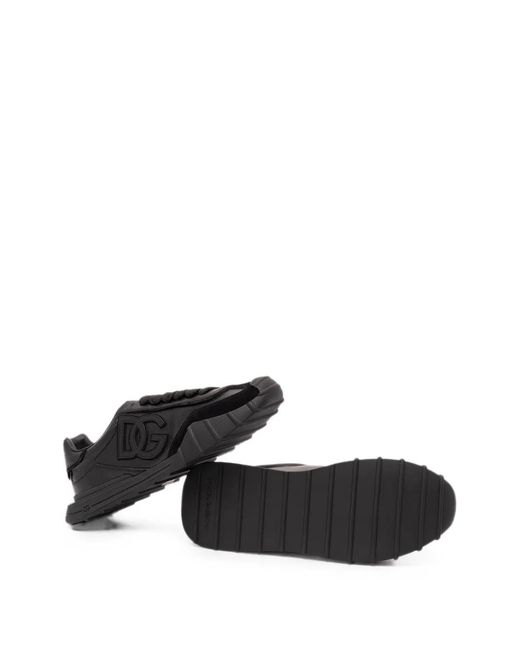Dolce & Gabbana Black Dg Athletic Logo Low-Top Sneakers for men