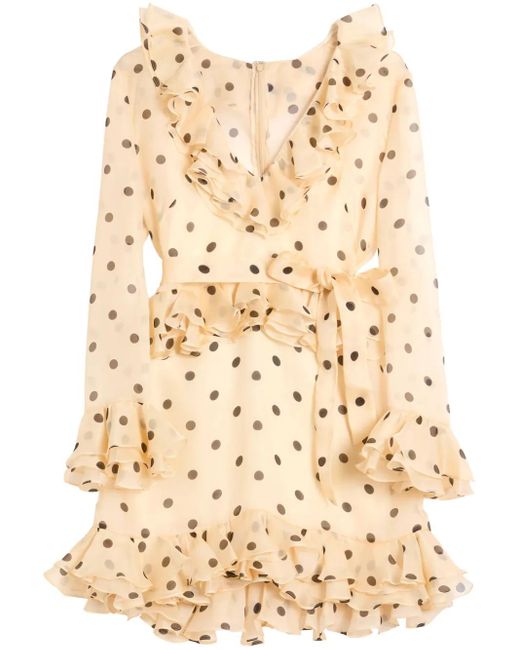 Valentino Garavani ポルカドット ミニドレス Natural