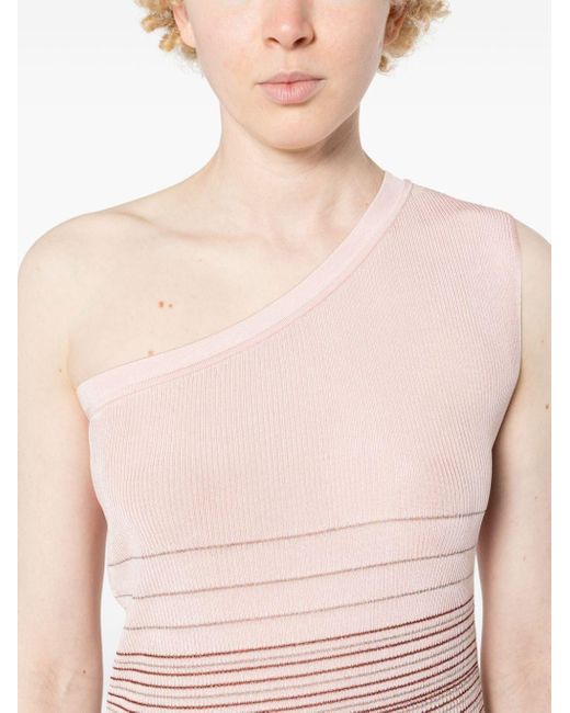 Missoni White One-shoulder Knitted Dress