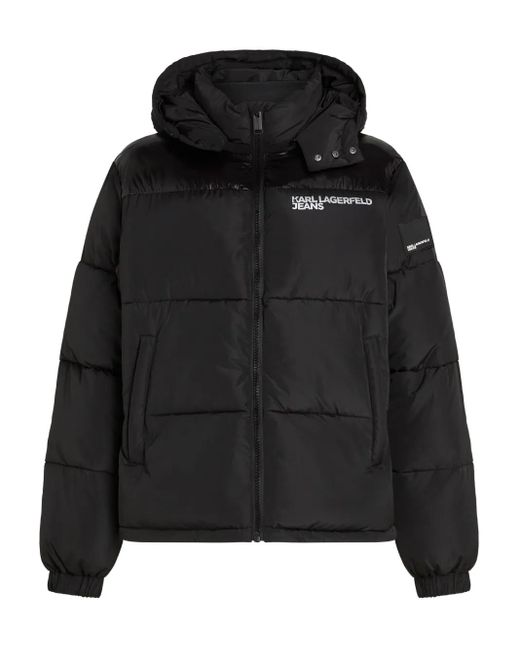 Karl Lagerfeld Gefütterte Jacke Mit Logo-Print in Black für Herren