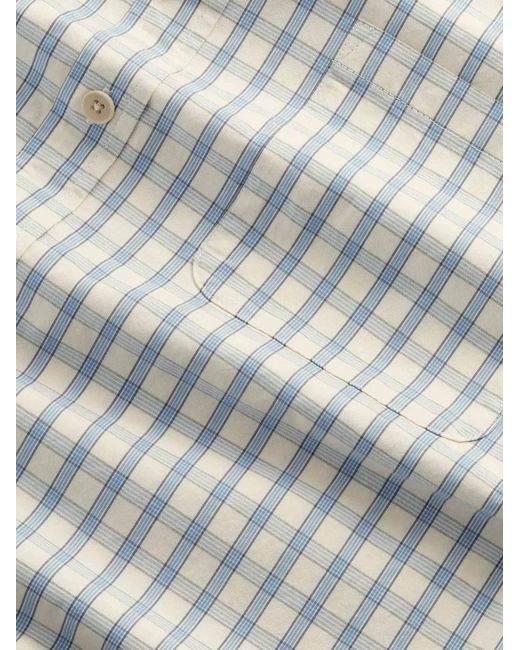 NN07 White Deon Checked Shirt for men