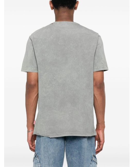 メンズ DIESEL T-just-n17 ダメージ Tシャツ Gray