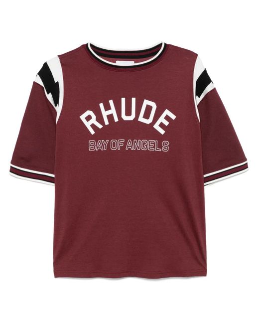 Rhude Red Lightning Jersey T-Shirt for men
