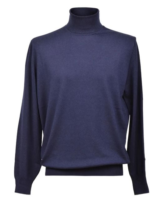 Brunello Cucinelli Pullover Mit Rollkragen in Blue für Herren