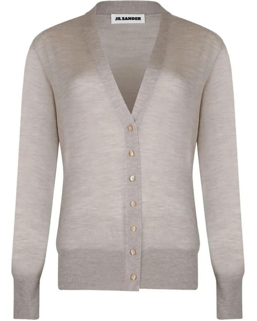 Jil Sander Button-Up Vest in het Gray