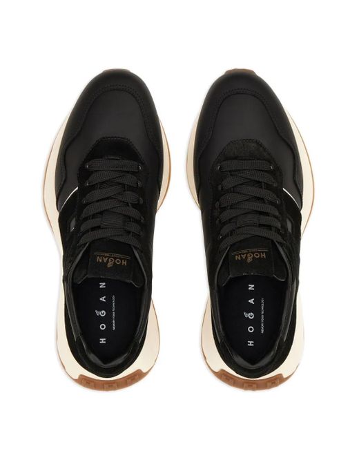 Hogan レザーパネル スニーカー Black