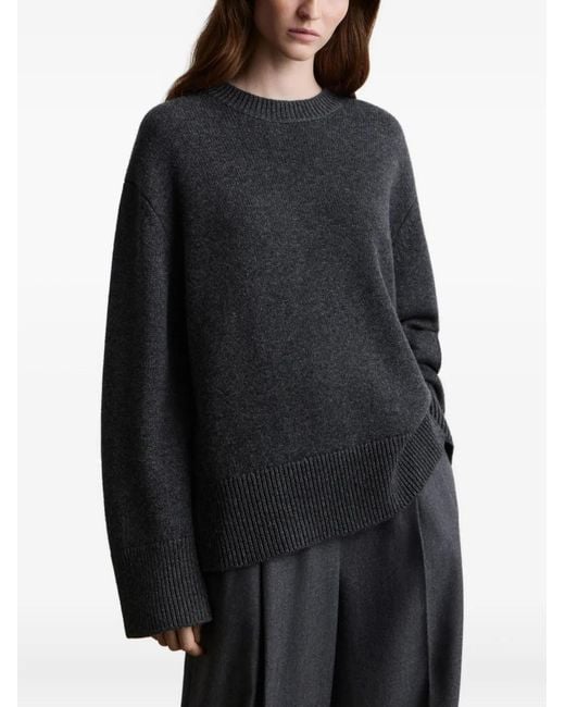 12 STOREEZ Black Luna Ribbed Sweater