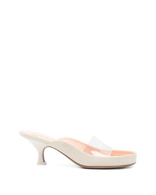 Sandales Junie À Talon Chloé en coloris Natural