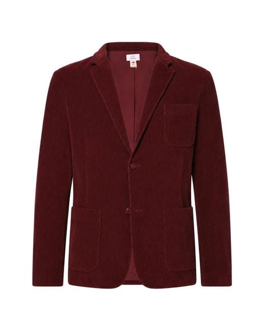 Gianfranco Ferré Red Corduroy Notch-Lapel Blazer for men