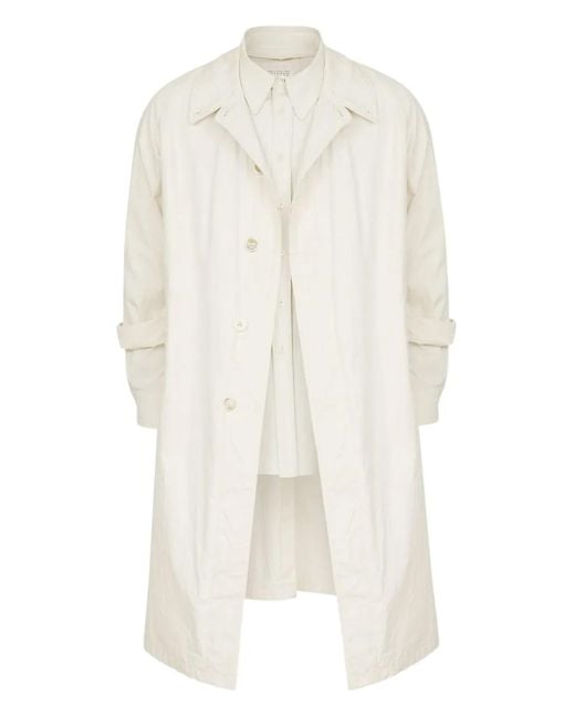 Maison Margiela Trenchcoat Met Puntkraag in het White voor heren