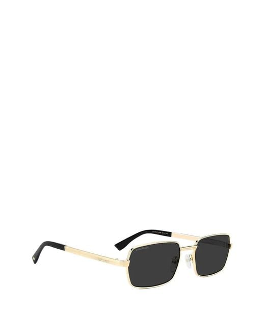DSquared² White Rectangle-Frame Sunglasses for men