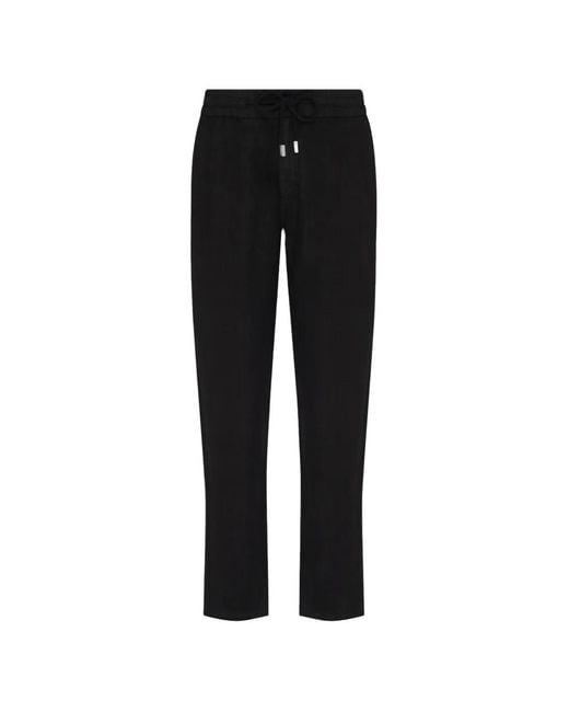 Vilebrequin Black Drawstring Regular-Fit Trousers for men