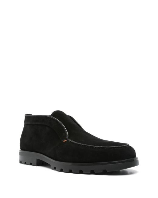 Santoni Black Boots for men