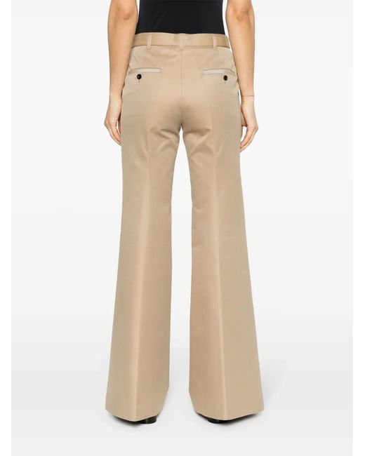 Sacai Flared Broek in het Natural